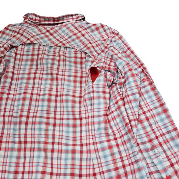 Columbia Omni-Shade UPF 30 Sun Protection Plaid Long Sleeve Shirt hiking 1X - Picture 9 of 12
